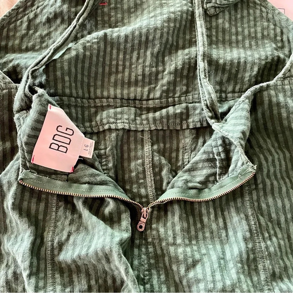 BDG Sadie Linen-Blend Dungarees Playsuit size large - Picture 5 of 16